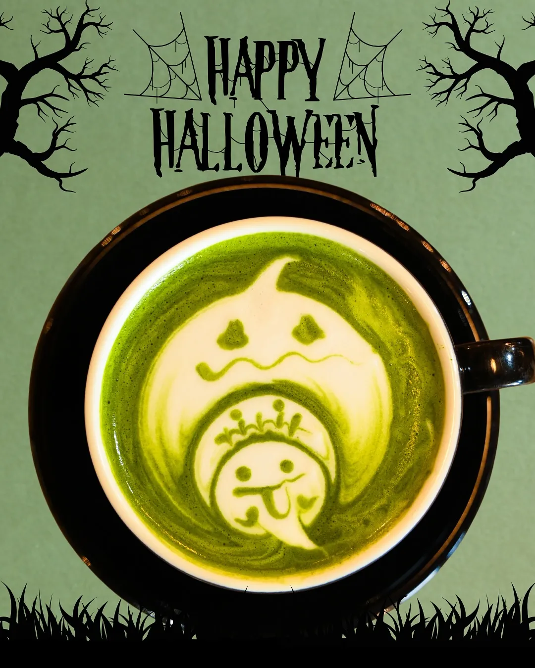 🎃☕️ TIKKERのハロウィン限定ラテアート 👻🍵